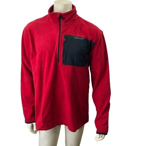 TIMBERLAND MEN FLEECE 1/4 ZIP LONG SLEEVE  PULL OVER SZ XL NWT - Picture 1 of 7